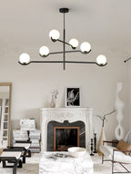 Noir Suspension Minimaliste en Verre - Neutralighting