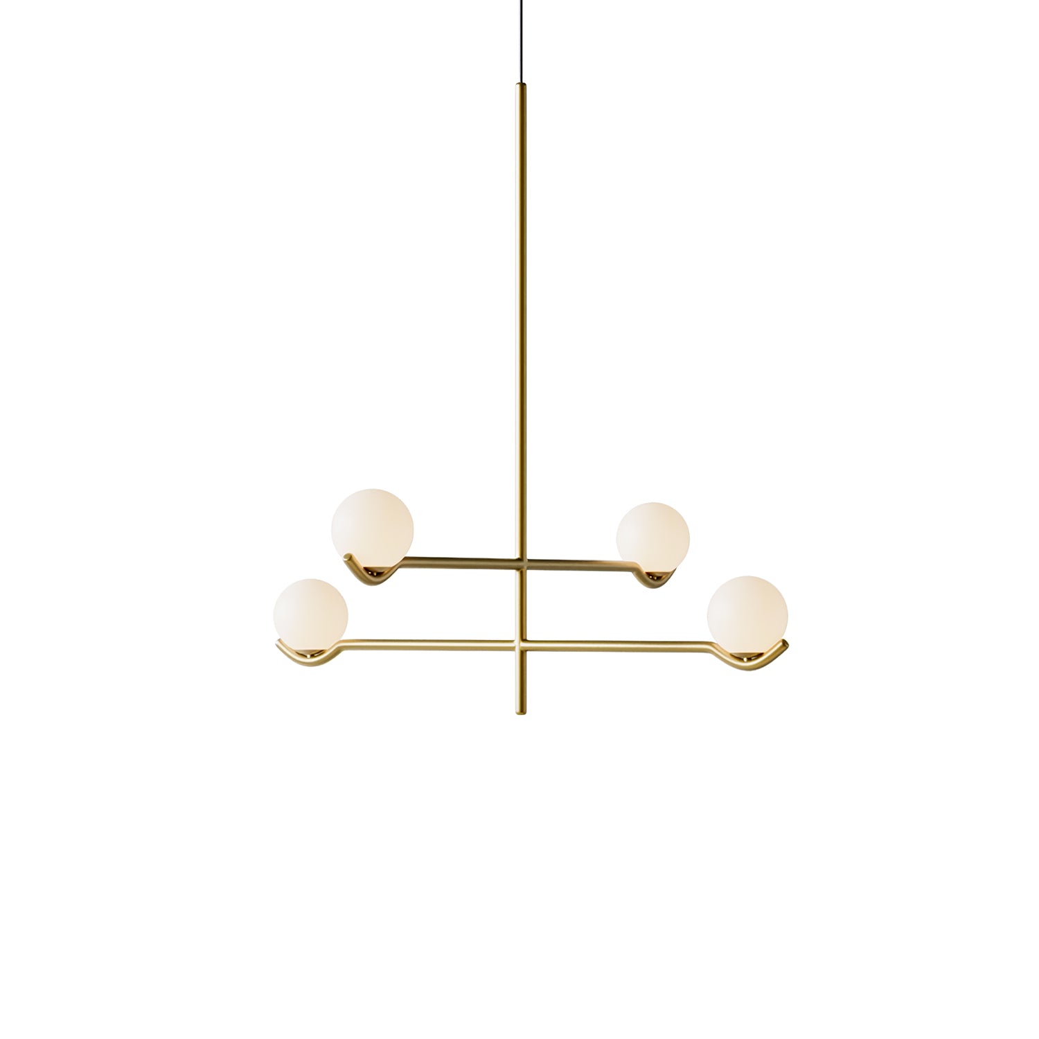 Noir Suspension Minimaliste en Verre - Neutralighting