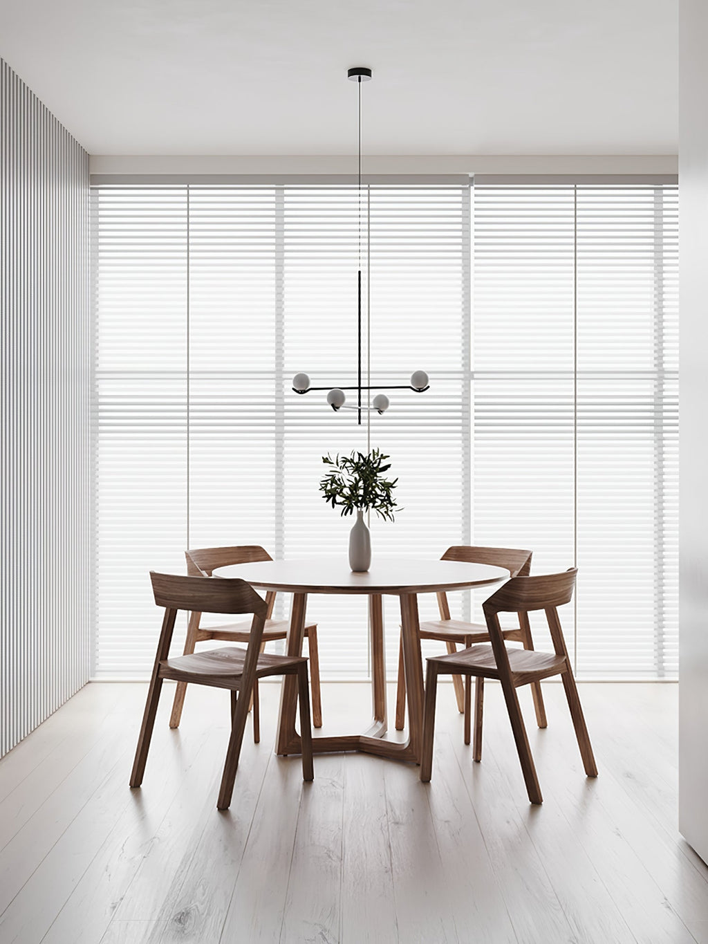 Noir Suspension Minimaliste en Verre - Neutralighting