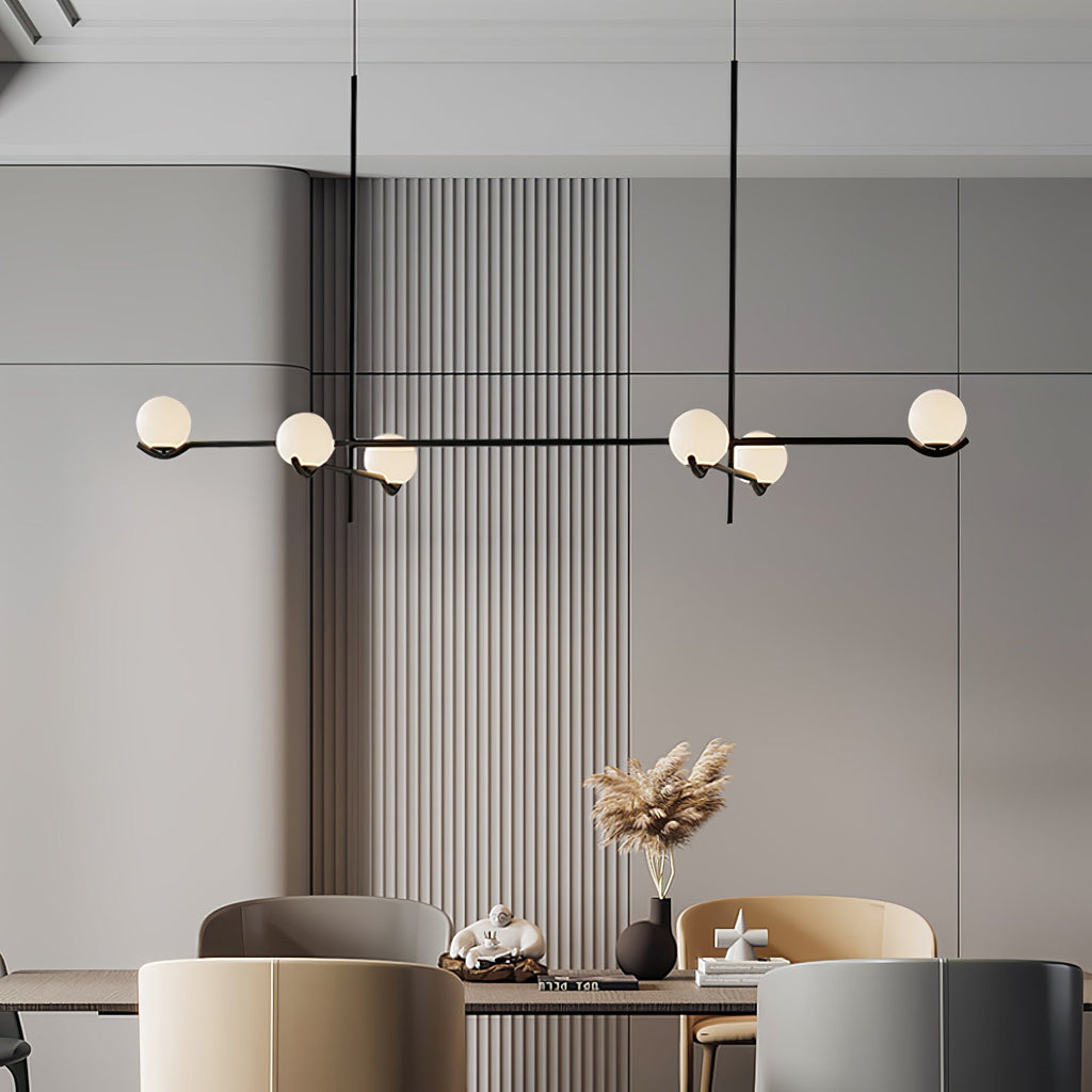 Noir Suspension Minimaliste en Verre - Neutralighting