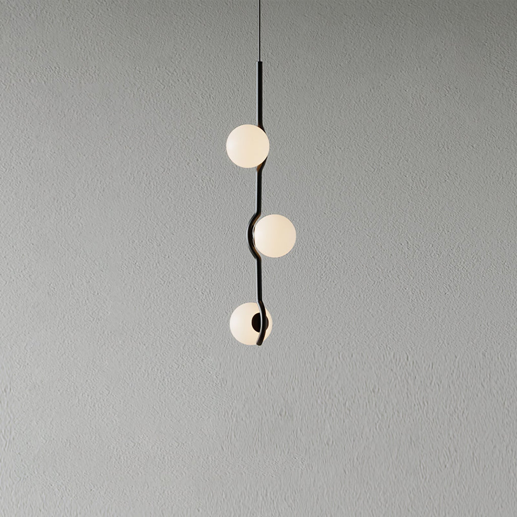 Noir Suspension Minimaliste en Verre - Neutralighting