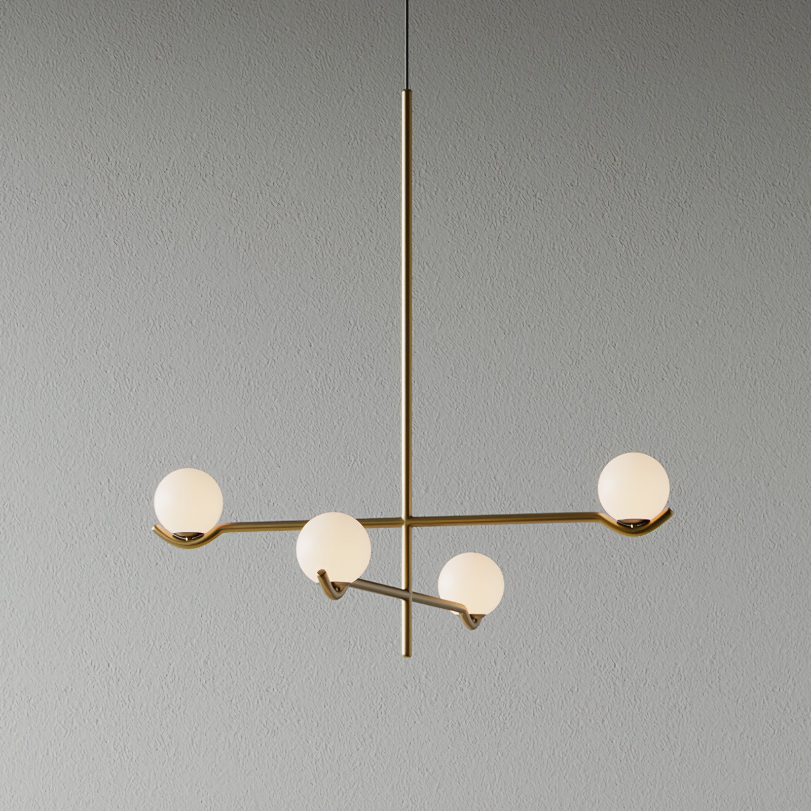 Noir Suspension Minimaliste en Verre - Neutralighting