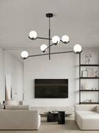Noir Suspension Minimaliste en Verre - Neutralighting