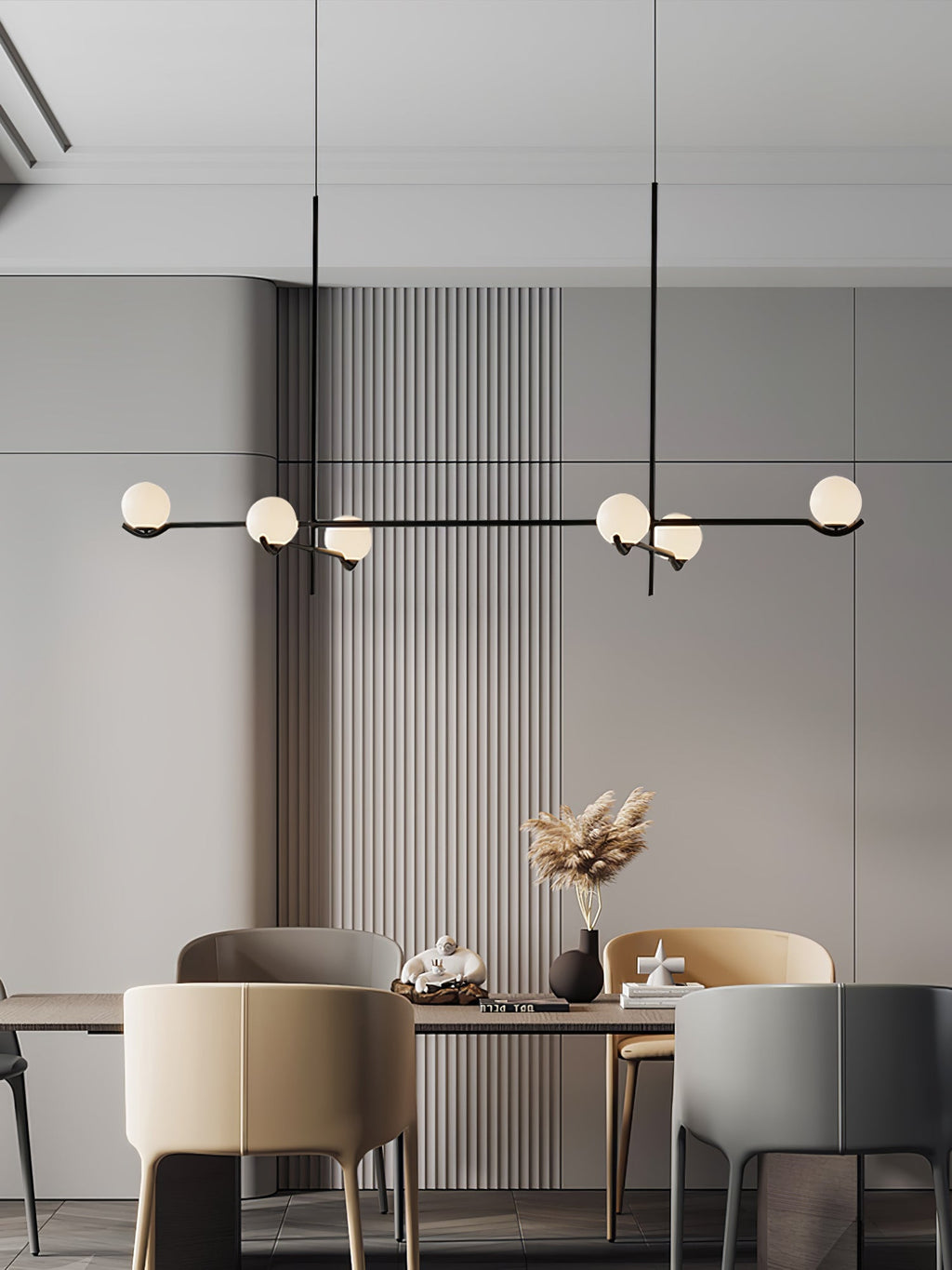 Noir Suspension Minimaliste en Verre - Neutralighting