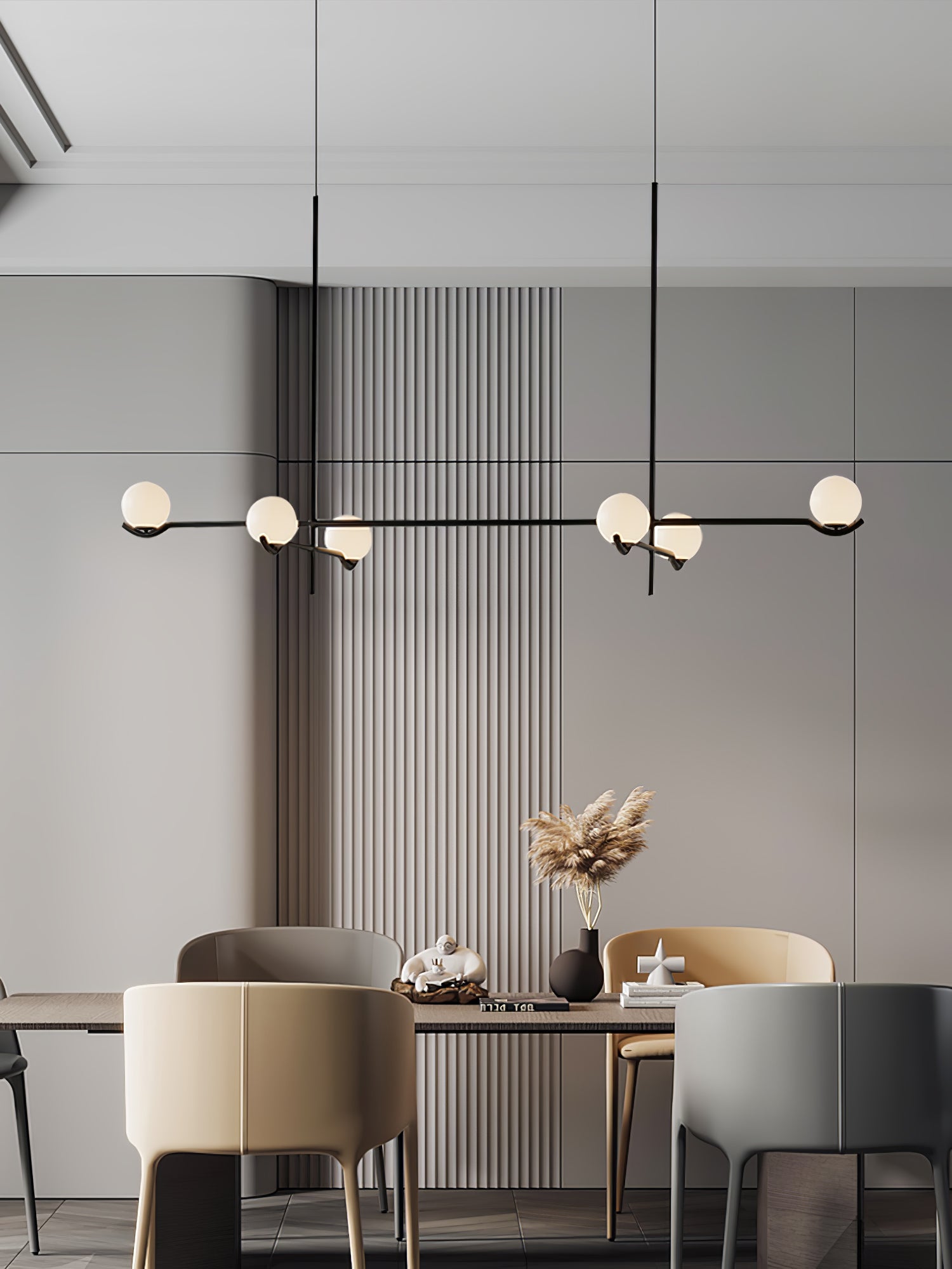 Noir Suspension Minimaliste en Verre - Neutralighting