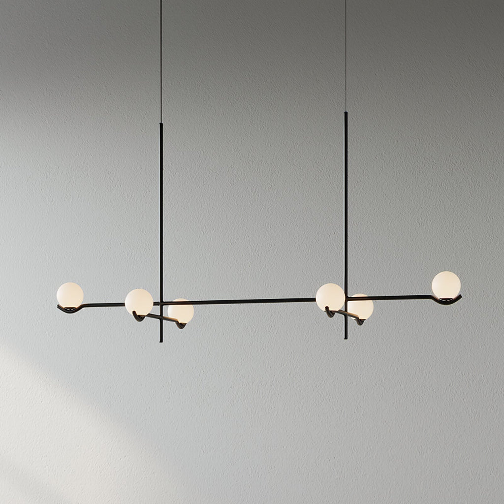 Noir Suspension Minimaliste en Verre - Neutralighting