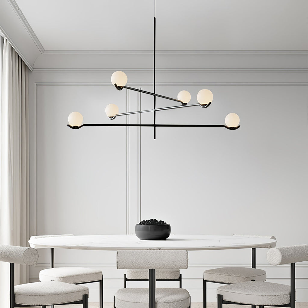 Noir Suspension Minimaliste en Verre - Neutralighting