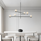 Noir Suspension Minimaliste en Verre - Neutralighting