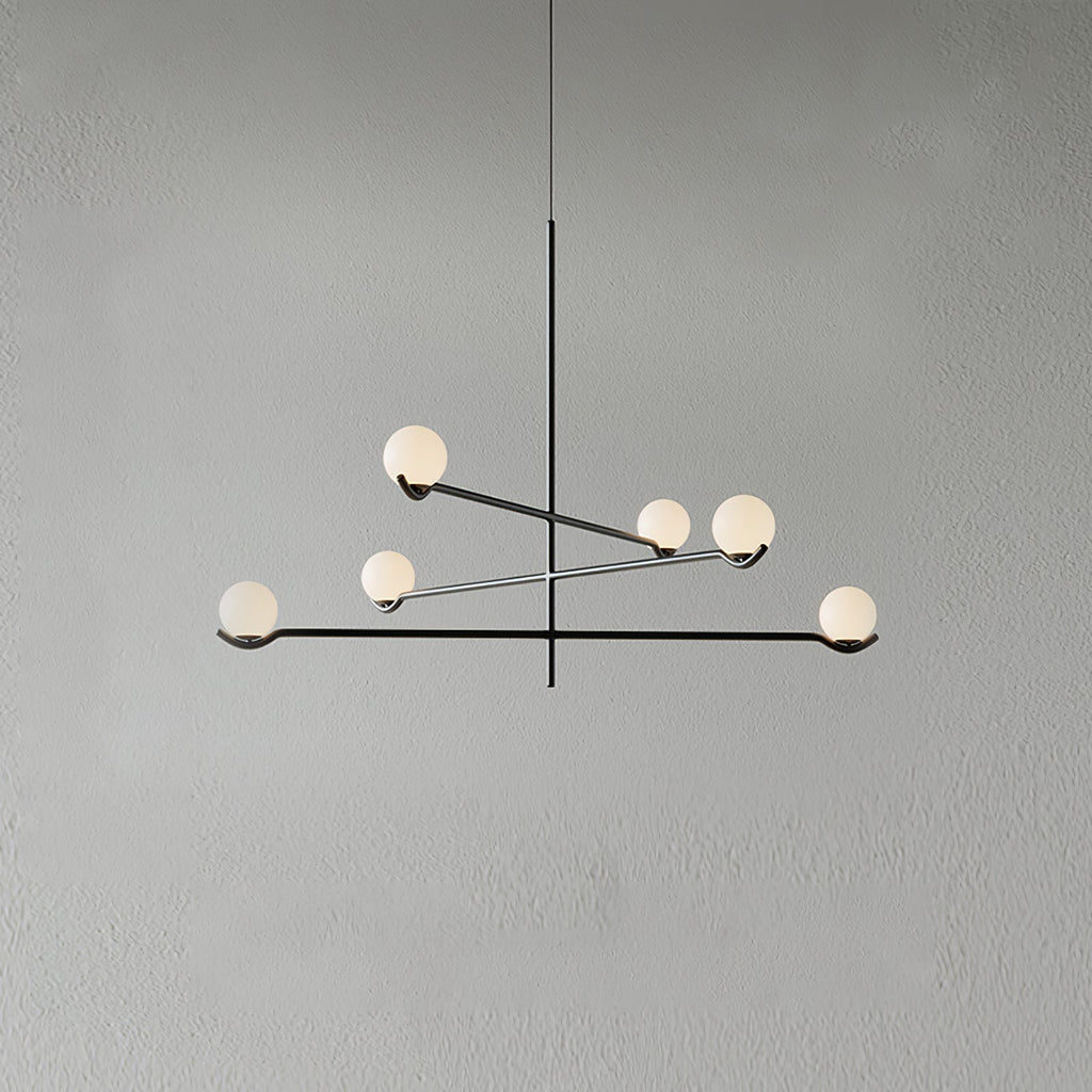 Noir Suspension Minimaliste en Verre - Neutralighting