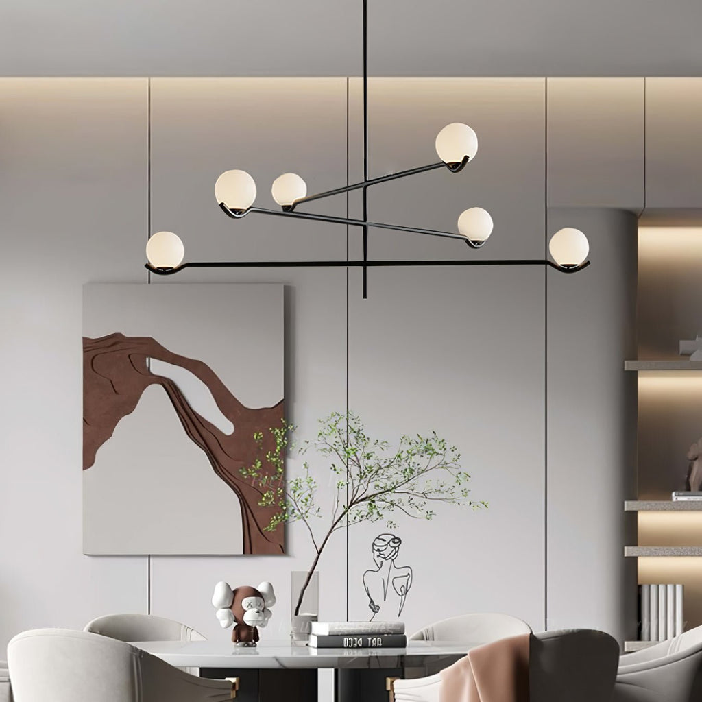 Noir Suspension Minimaliste en Verre - Neutralighting