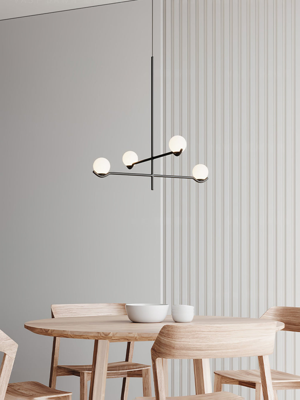 Noir Suspension Minimaliste en Verre - Neutralighting
