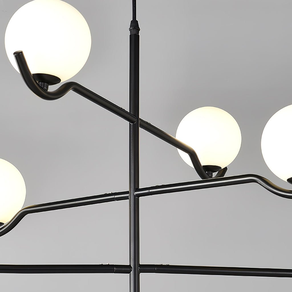 Noir Suspension Minimaliste en Verre - Neutralighting