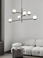 Noir Suspension Minimaliste en Verre - Neutralighting