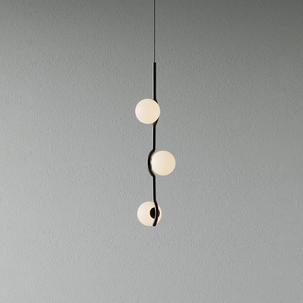 Noir Suspension Minimaliste en Verre - Neutralighting