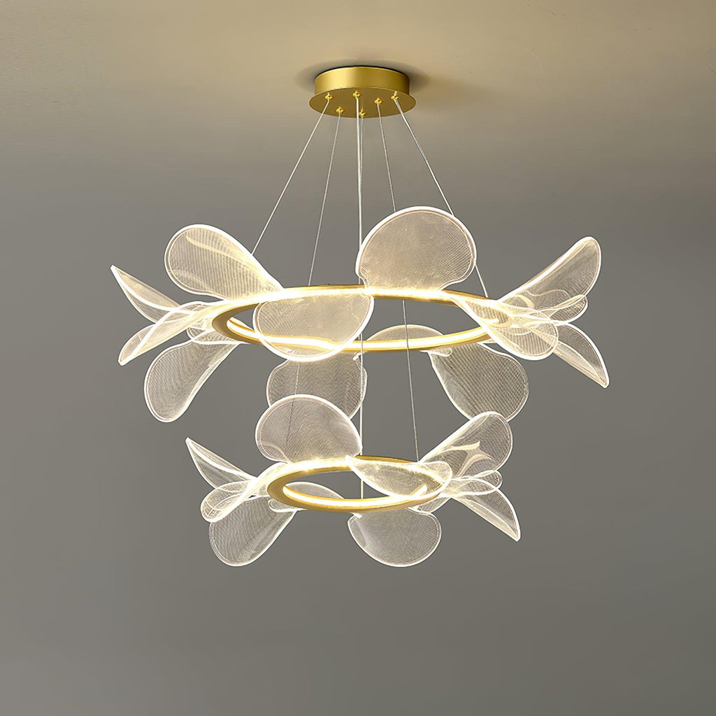 Lustra Chandelier Bain Fleurs Volantes Acrylique - Neutralighting