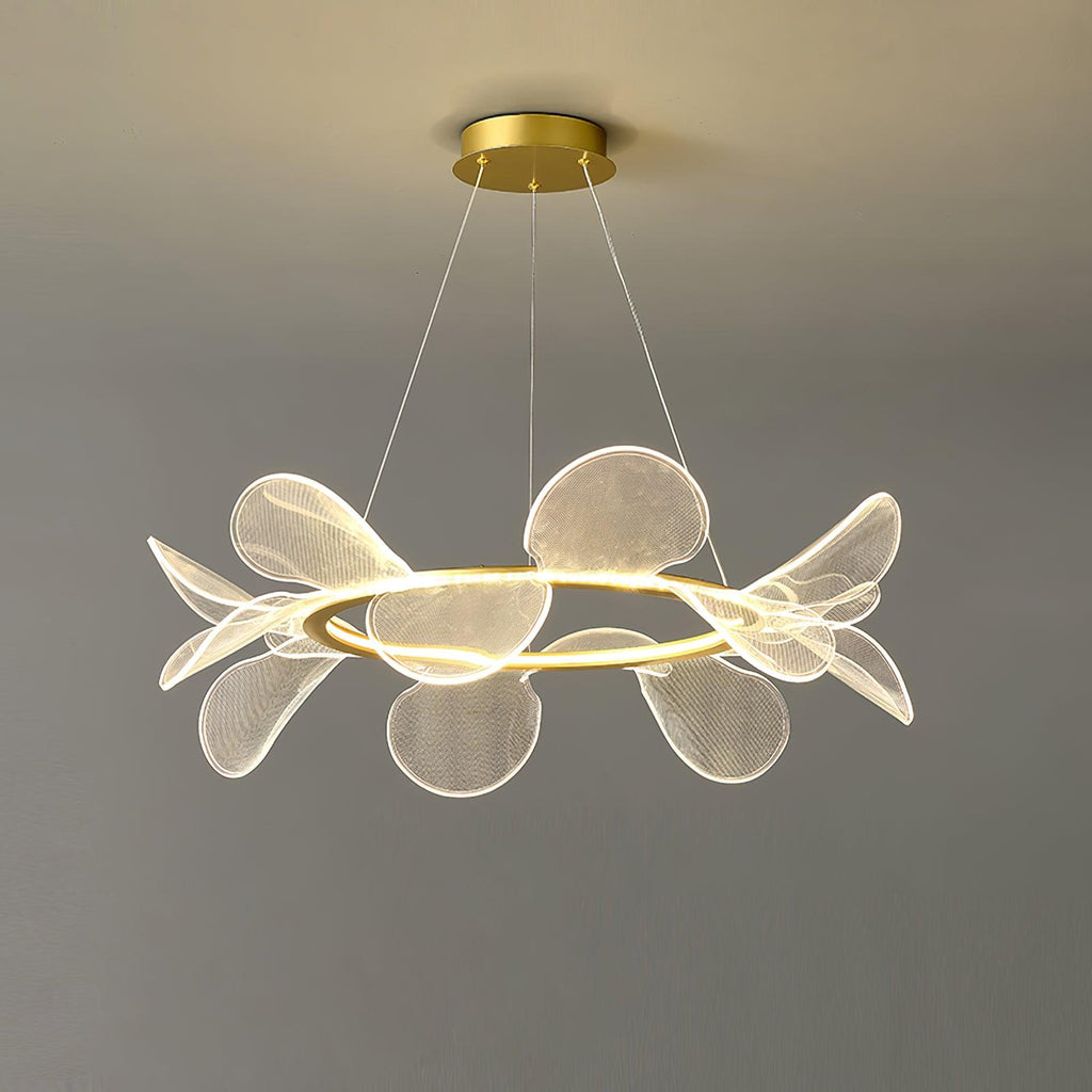 Lustra Chandelier Bain Fleurs Volantes Acrylique - Neutralighting
