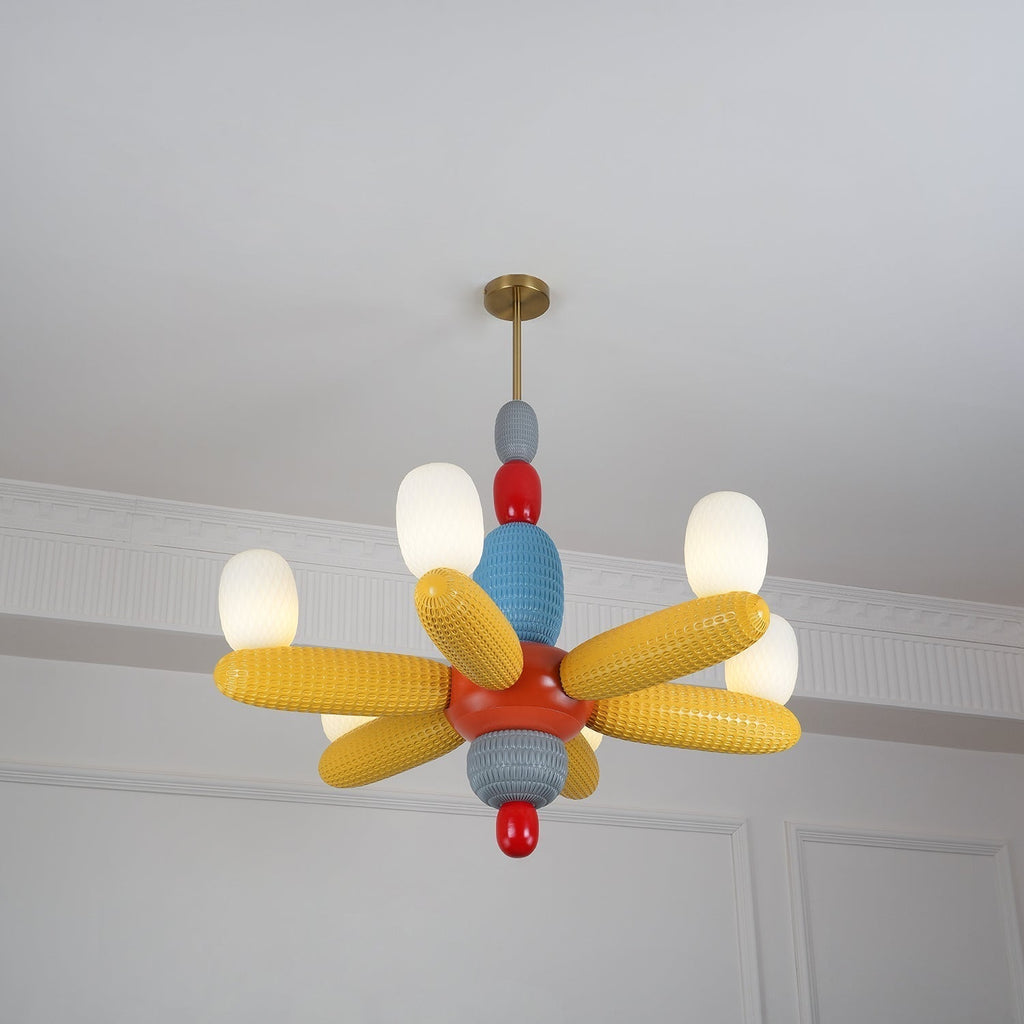 Balloons Chandelier Porcelain Modules Frosted Orbs - Neutralighting