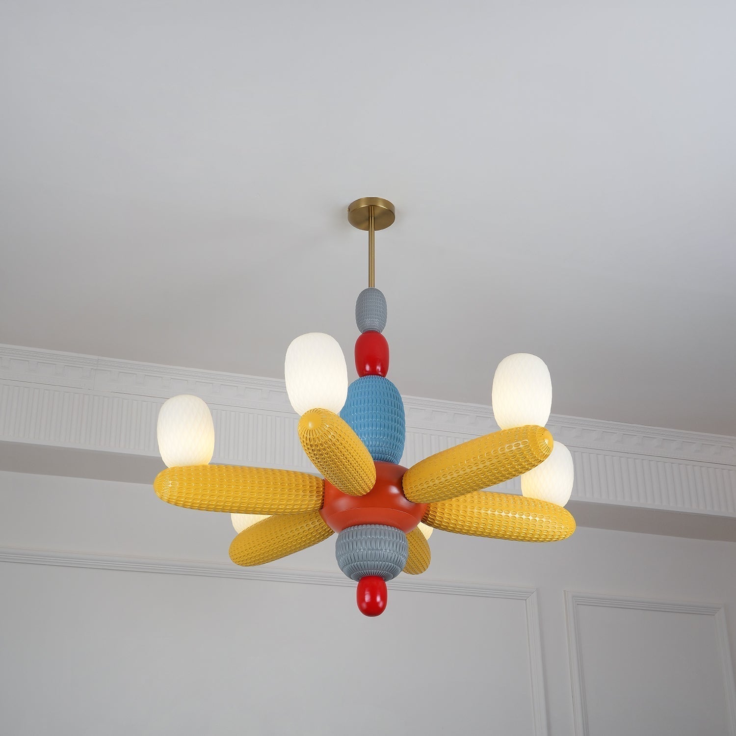 Balloons Chandelier Porcelain Modules Frosted Orbs - Neutralighting