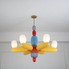 Balloons Chandelier Porcelain Modules Frosted Orbs - Neutralighting