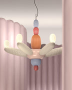 Balloons Chandelier Porcelain Modules Frosted Orbs - Neutralighting