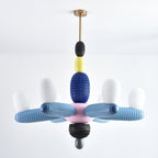 Balloons Chandelier Porcelain Modules Frosted Orbs - Neutralighting