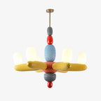 Balloons Chandelier Porcelain Modules Frosted Orbs - Neutralighting