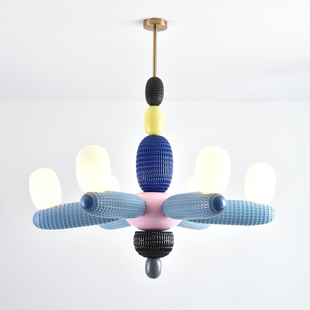Balloons Chandelier Porcelain Modules Frosted Orbs - Neutralighting