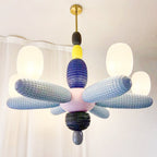 Balloons Chandelier Porcelain Modules Frosted Orbs - Neutralighting