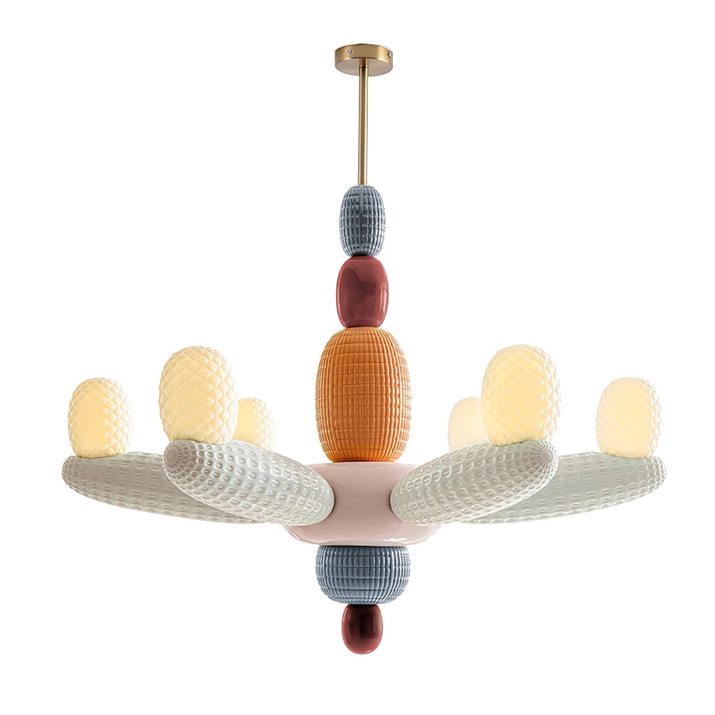 Balloons Chandelier Porcelain Modules Frosted Orbs - Neutralighting
