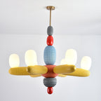 Balloons Chandelier Porcelain Modules Frosted Orbs - Neutralighting