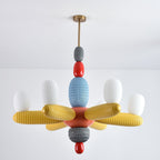 Balloons Chandelier Porcelain Modules Frosted Orbs - Neutralighting