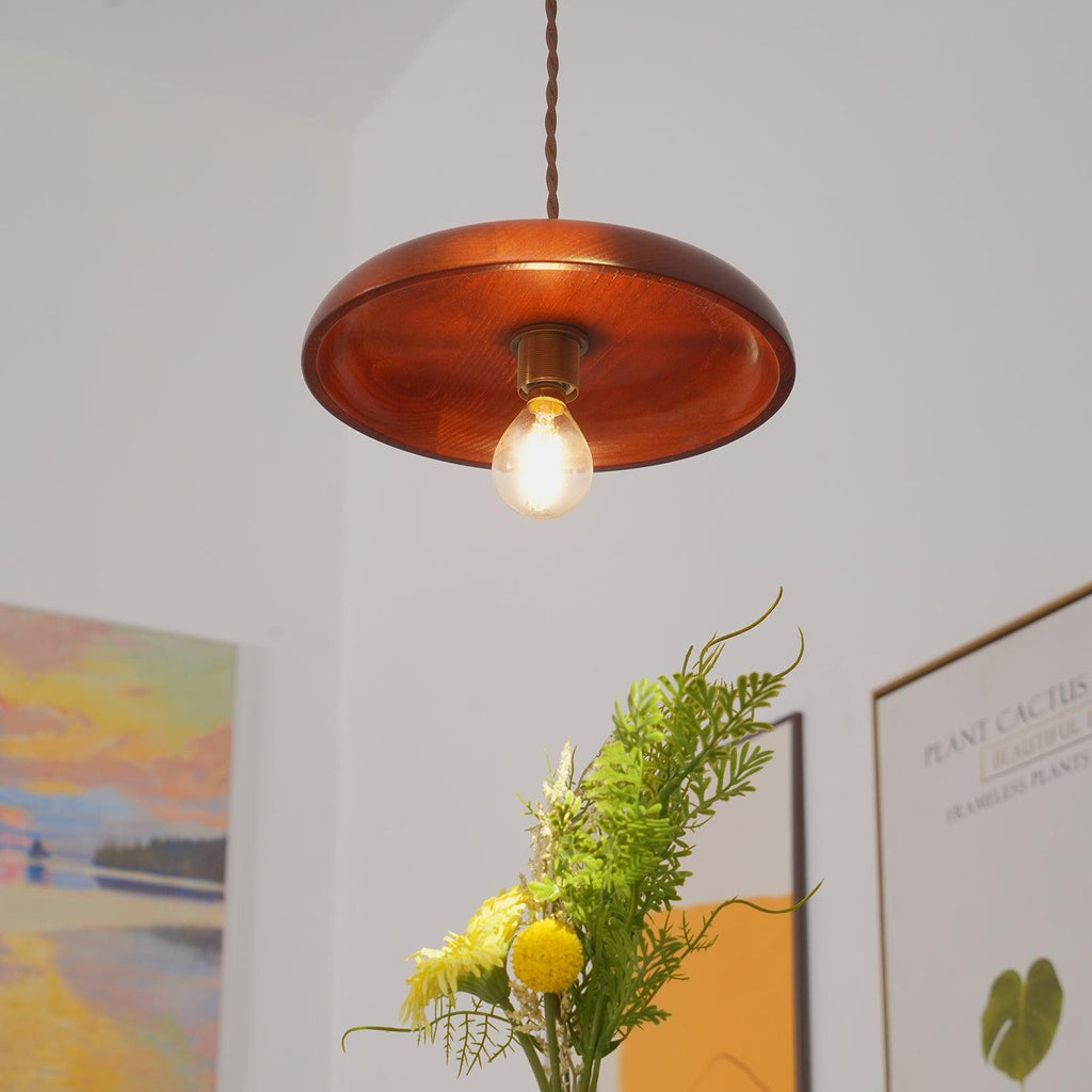 Balmain Lampe Pendante Bois Laiton Minimaliste - Neutralighting