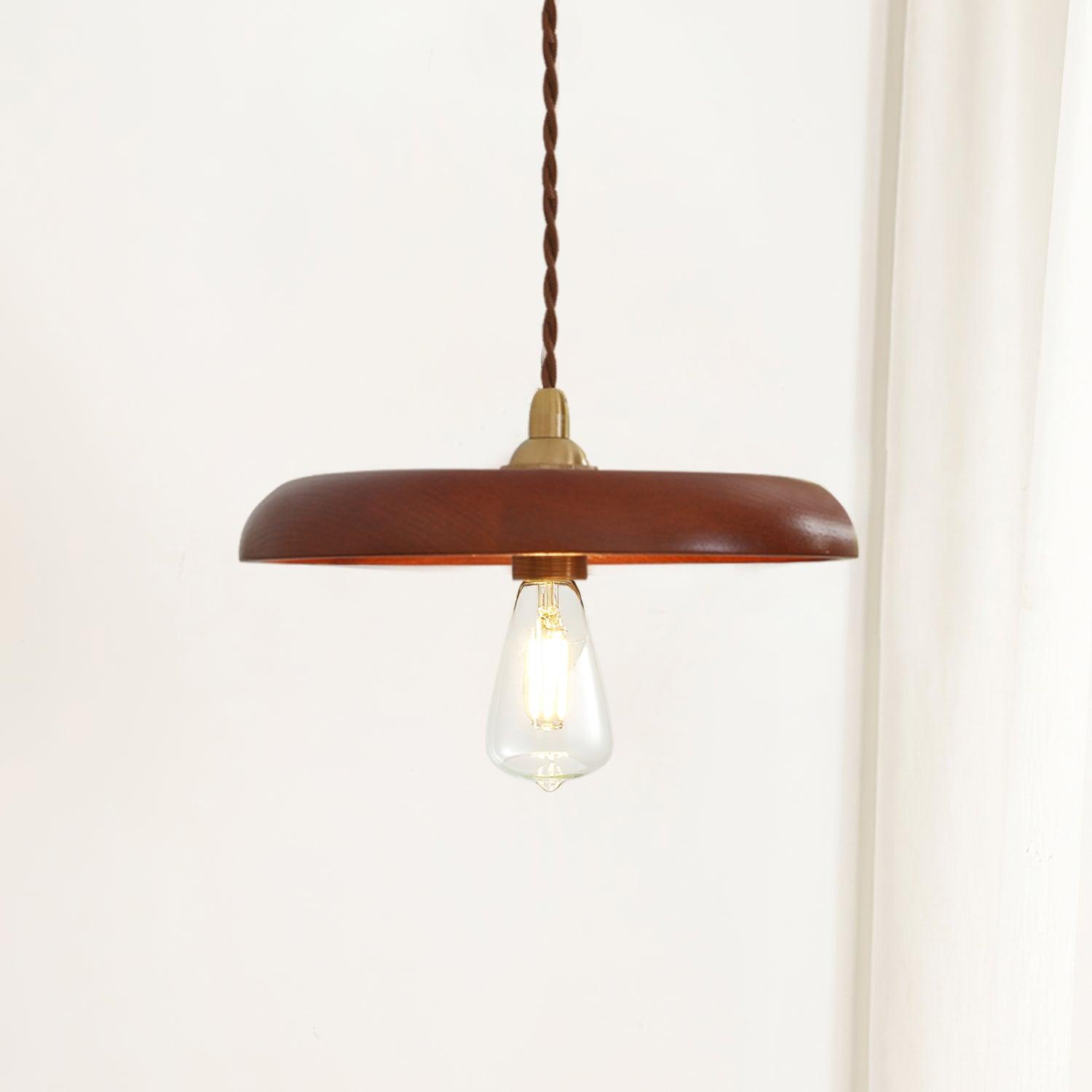 Balmain Lampe Pendante Bois Laiton Minimaliste - Neutralighting