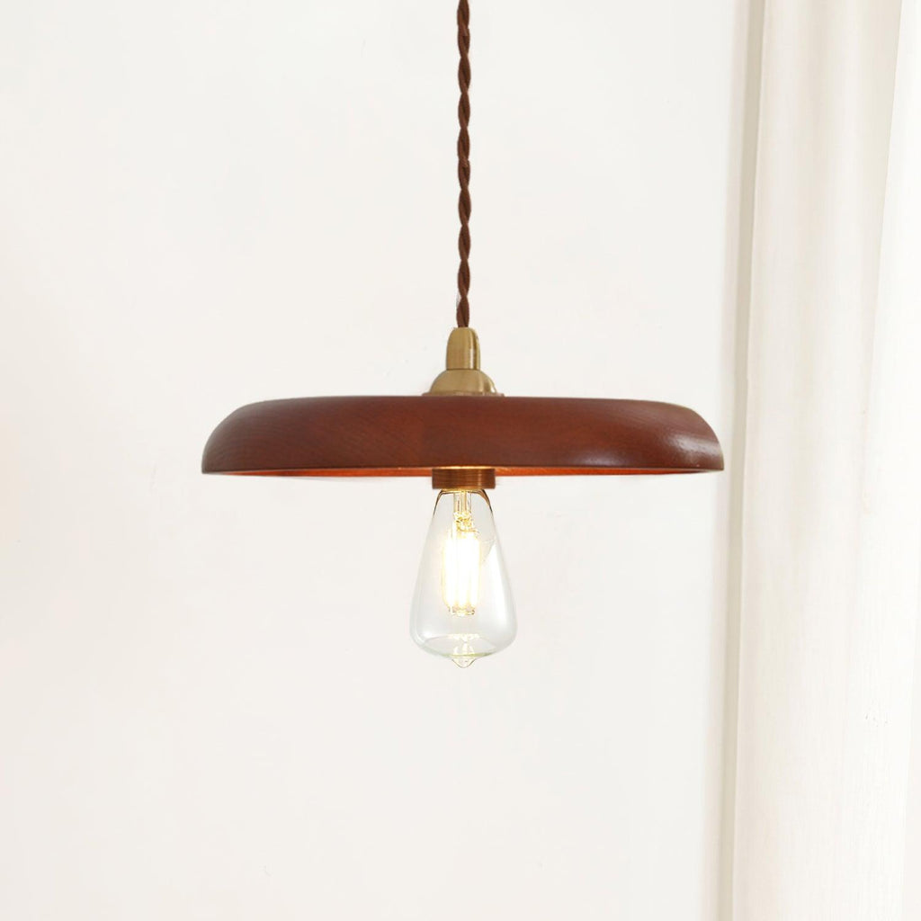 Balmain Lampe Pendante Bois Laiton Minimaliste - Neutralighting