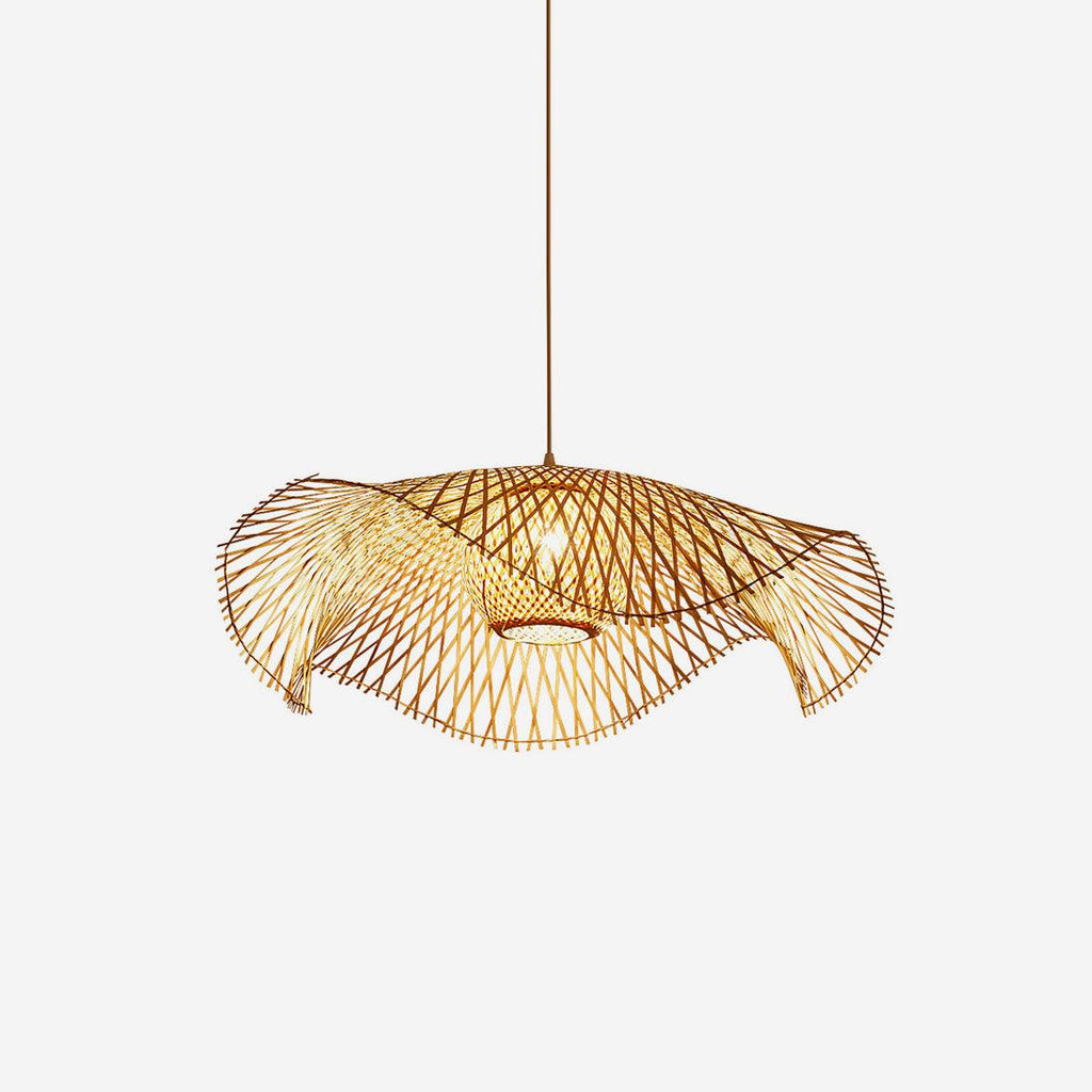 Dune Suspension Bambou Tressage Ouvert Naturel - Neutralighting