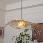 Dune Suspension Bambou Tressage Ouvert Naturel - Neutralighting