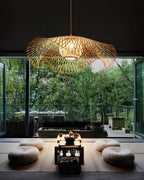 Dune Suspension Bambou Tressage Ouvert Naturel - Neutralighting