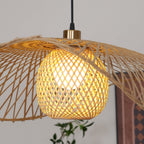 Dune Suspension Bambou Tressage Ouvert Naturel - Neutralighting