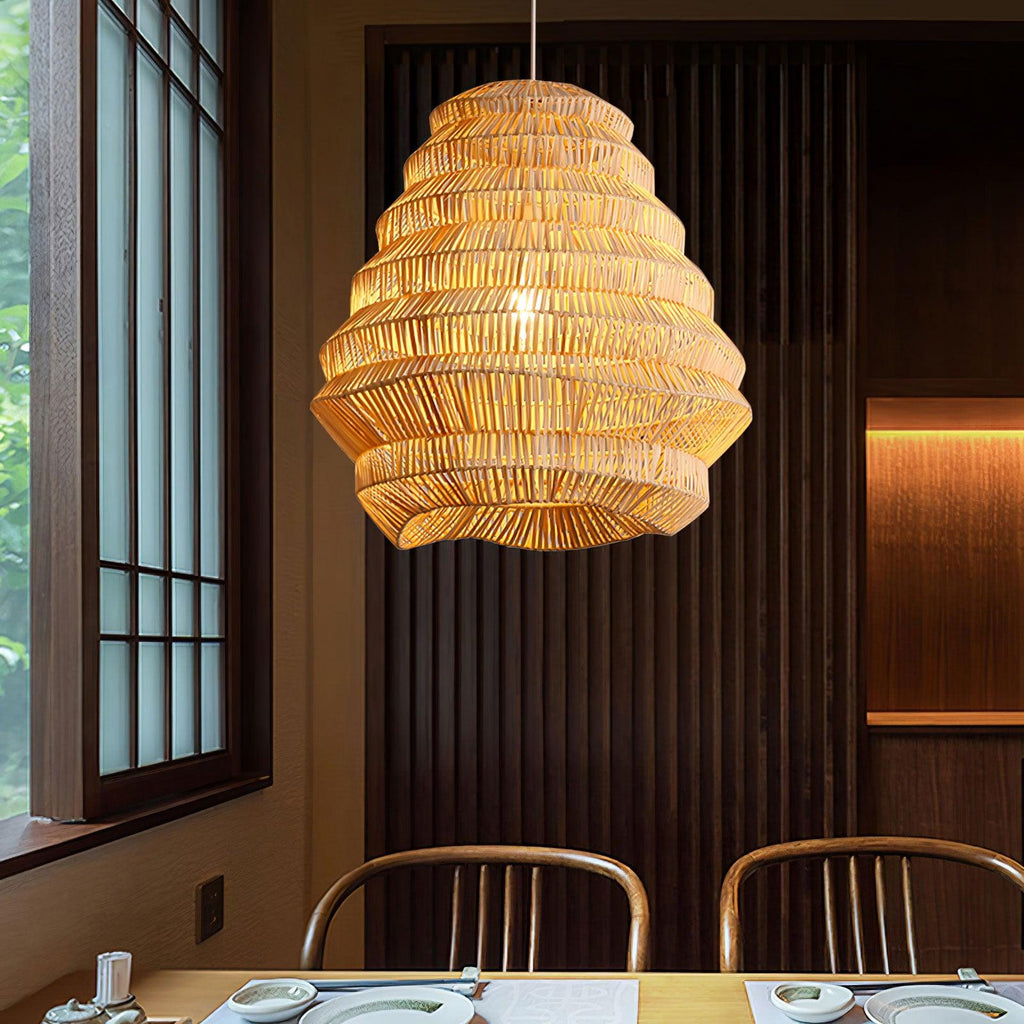 Strata Lampe Pendante Moderne en Bambou - Neutralighting