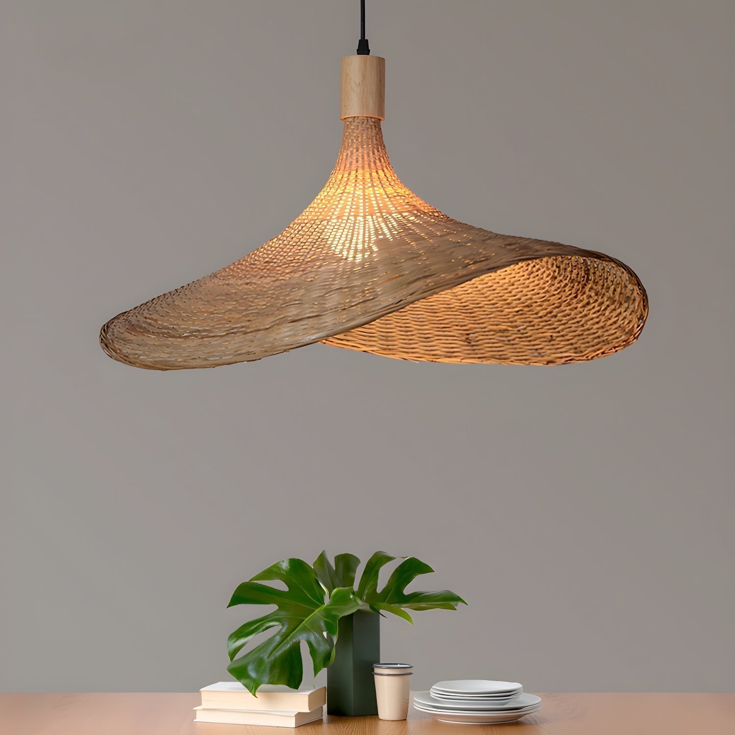 Marona Suspension Vintage en Rattan - Neutralighting