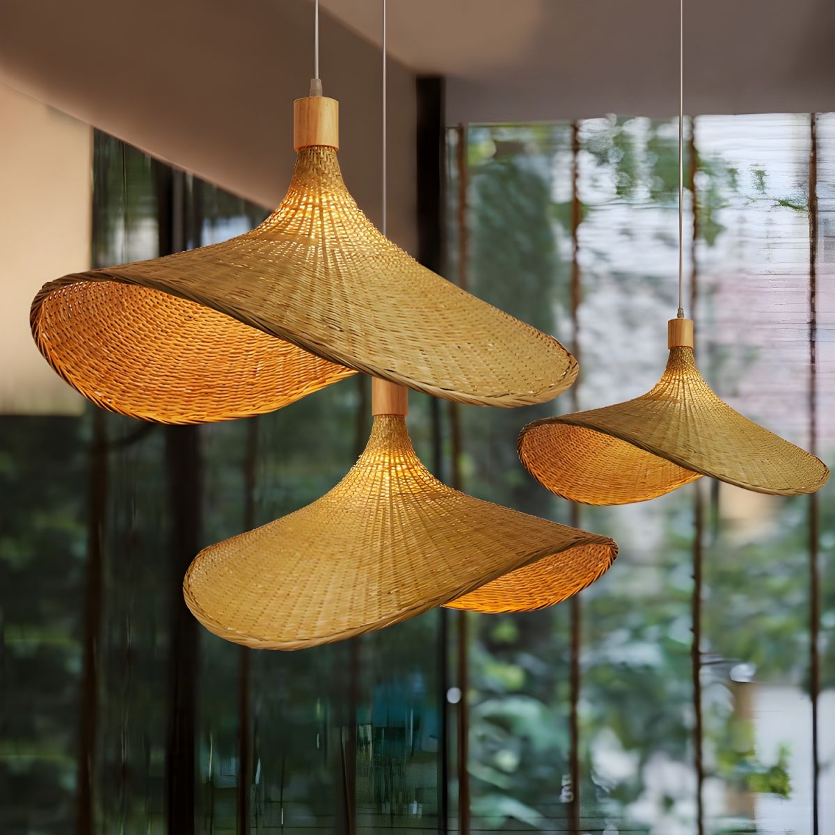 Marona Suspension Vintage en Rattan - Neutralighting