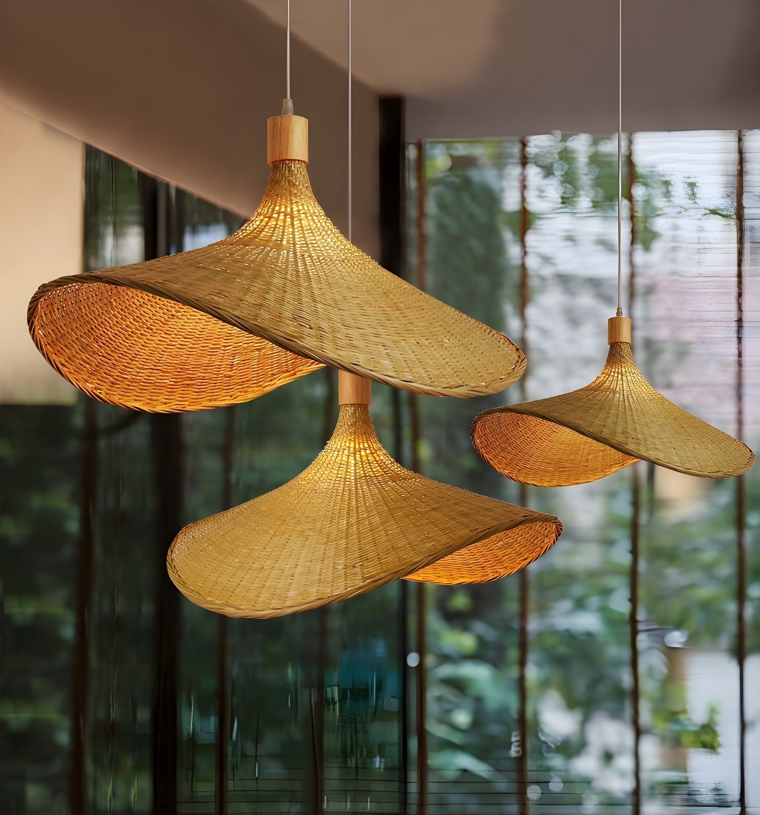 Marona Suspension Vintage en Rattan - Neutralighting