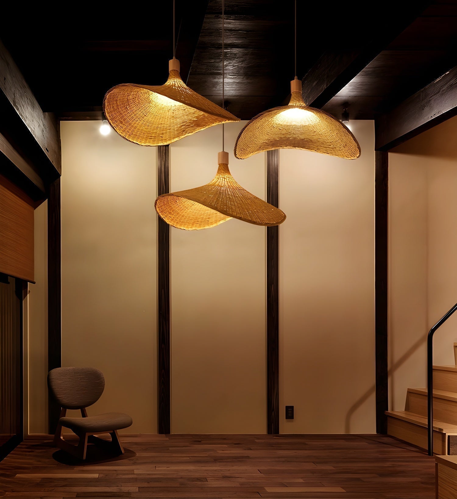 Marona Suspension Vintage en Rattan - Neutralighting
