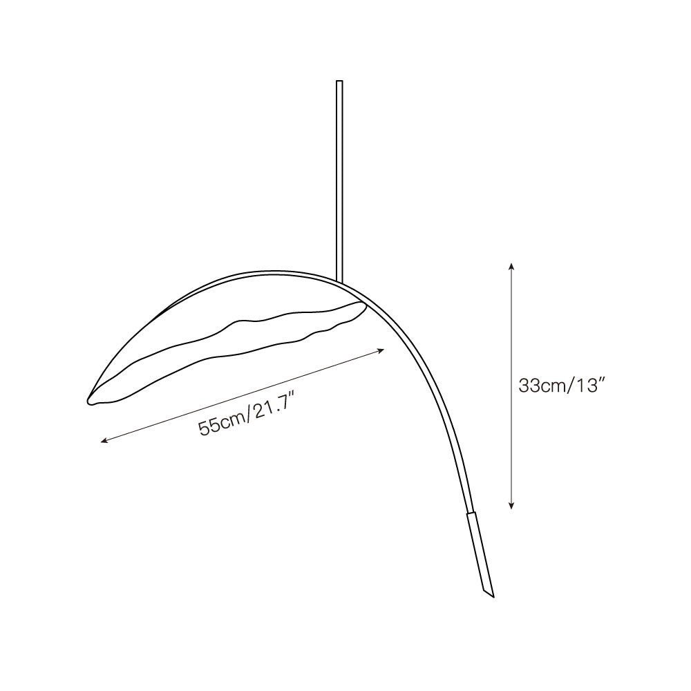 Rauduvyu Moderne Minimaliste Feuille Noir Métal Lustre - Neutralighting