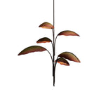 Rauduvyu Moderne Minimaliste Feuille Noir Métal Lustre - Neutralighting