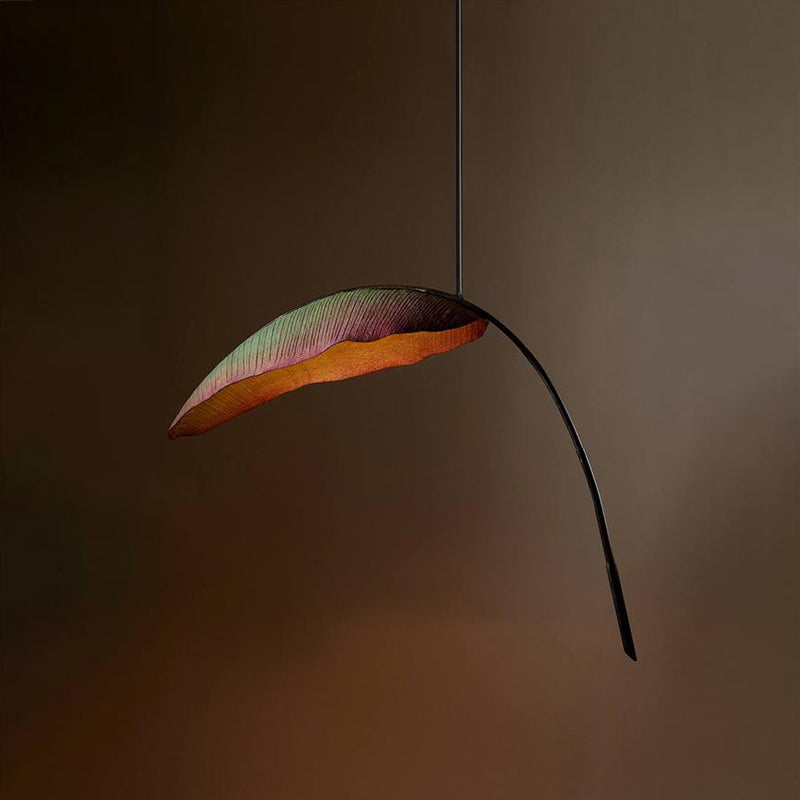 Rauduvyu Moderne Minimaliste Feuille Noir Métal Lustre - Neutralighting