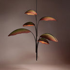 Rauduvyu Moderne Minimaliste Feuille Noir Métal Lustre - Neutralighting