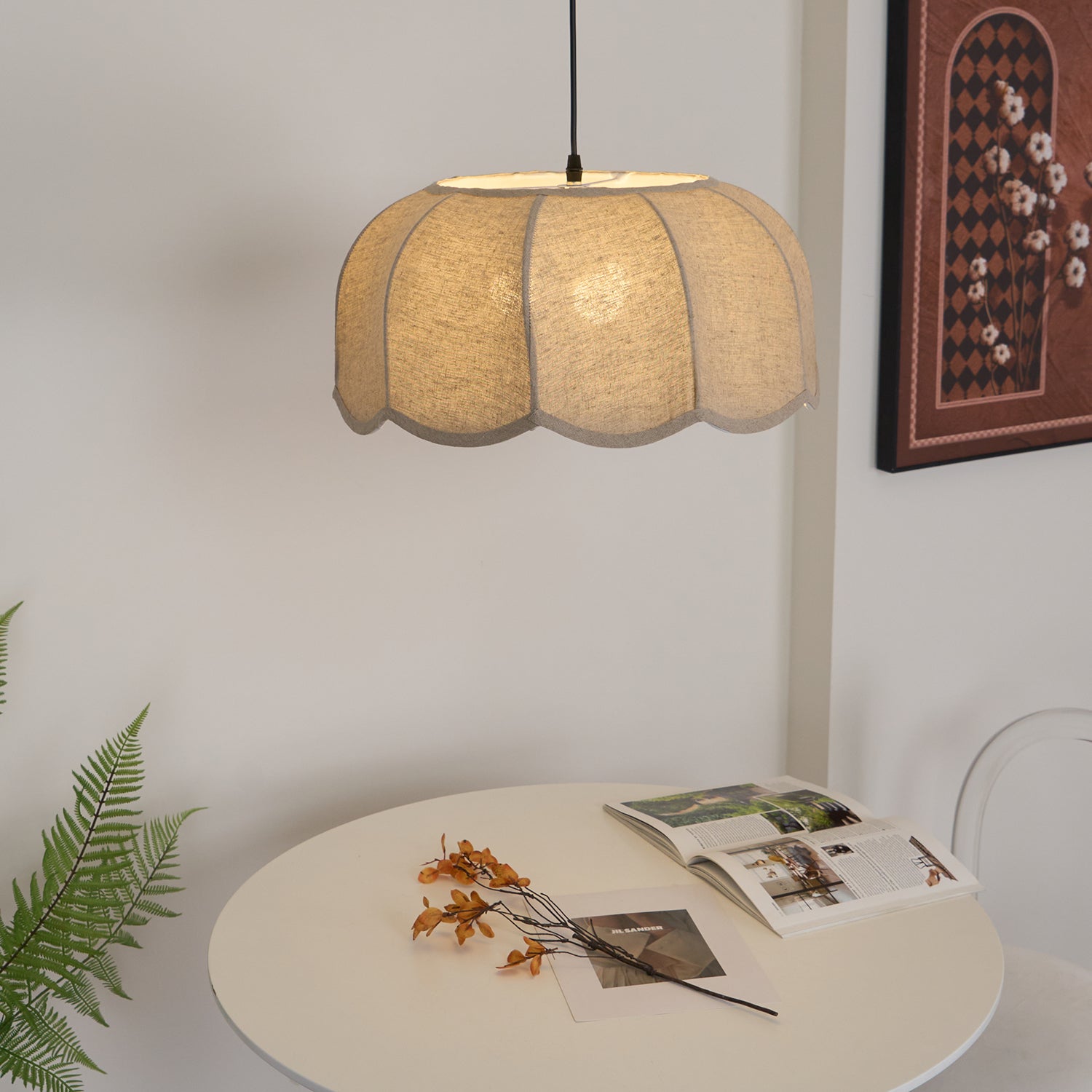 Solacen Suspension Tissu Rustique - Neutralighting