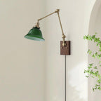 Vionde Applique murale réglable en laiton et verre vert - Neutralighting