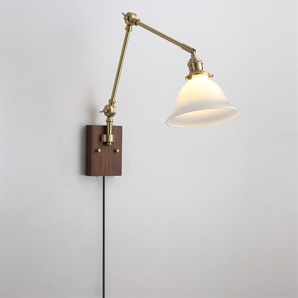 Vionde Applique murale réglable en laiton et verre vert - Neutralighting